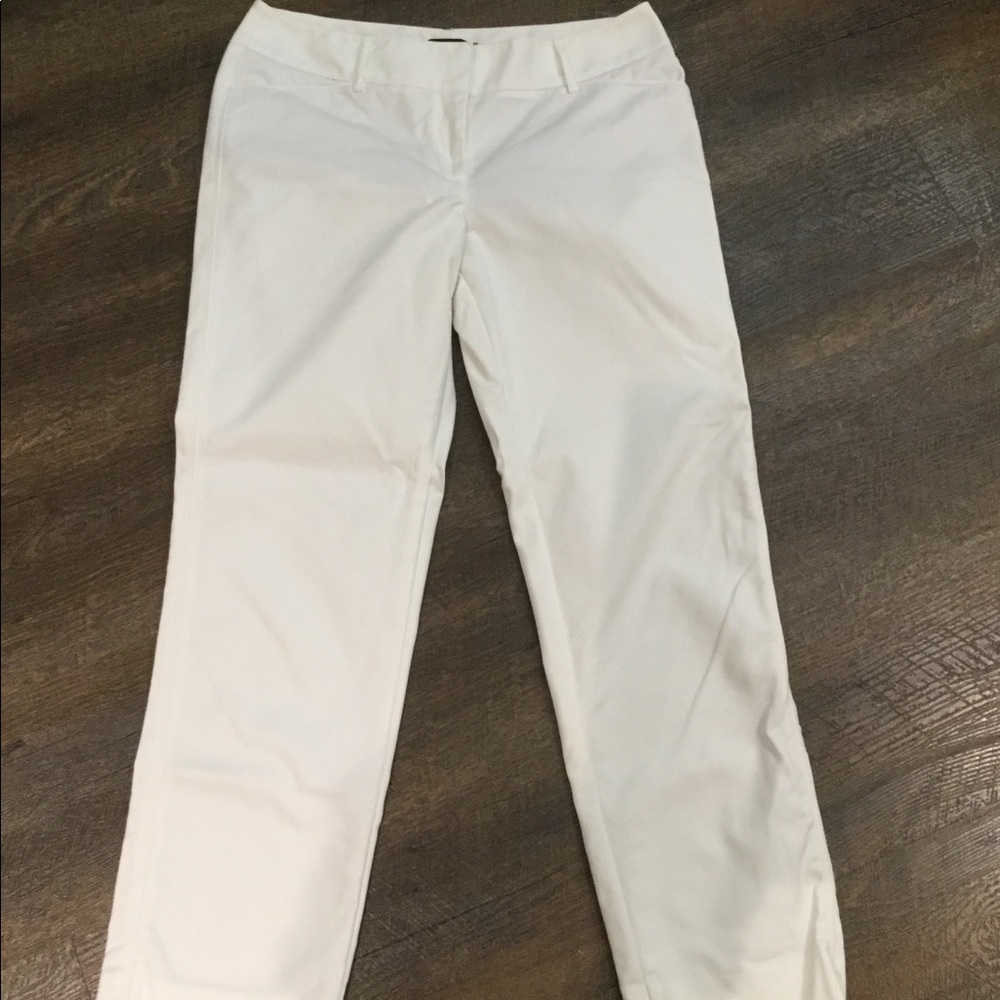 WHBM white cropped pants